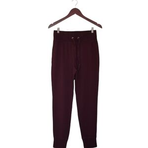 H&M High Rise Sweatpants Joggers Burgundy/ Plum Size Small.